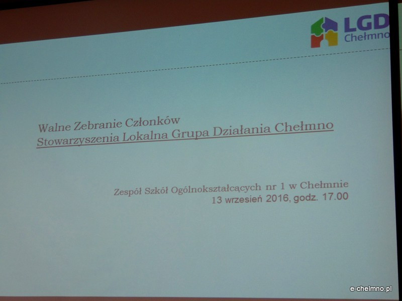 LGD Chełmno - Walne Zebranie Członków Stowarzyszenia