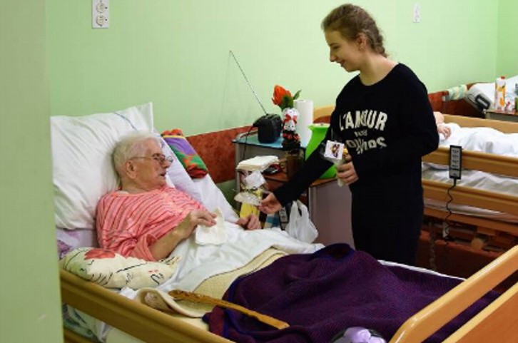 Grudniowa wizyta w Zakładzie Opiekuńczo-Leczniczym  w Chełmnie