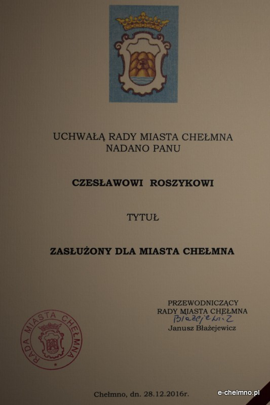 Honorowe wręczenie tytułów 