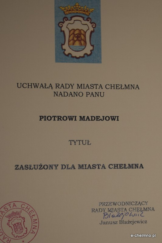 Honorowe wręczenie tytułów 