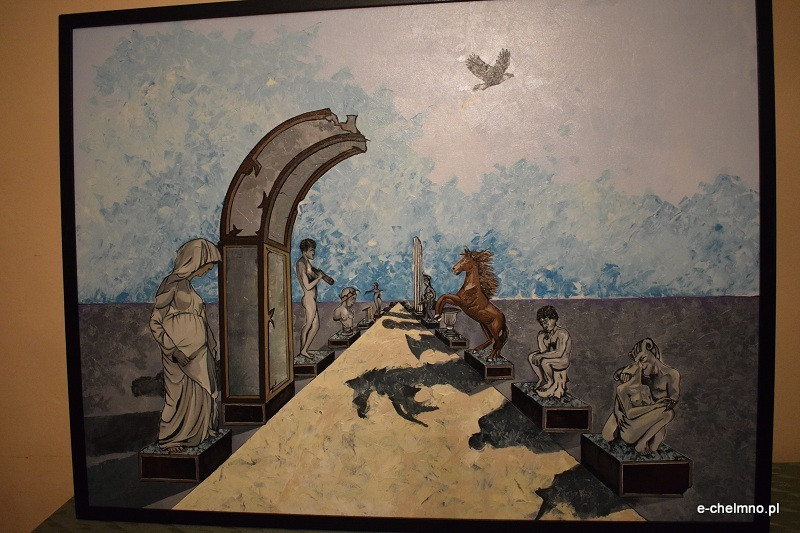 Liczne grono zainteresowanych osób na wernisażu prac malarskich i fotografii Michała Rutkowskiego