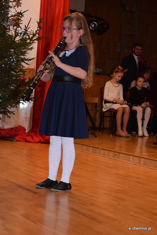 Koncert kolęd w wykonaniu uczniów klas fletu i klarnetu w Państwowej Szkole Muzycznej