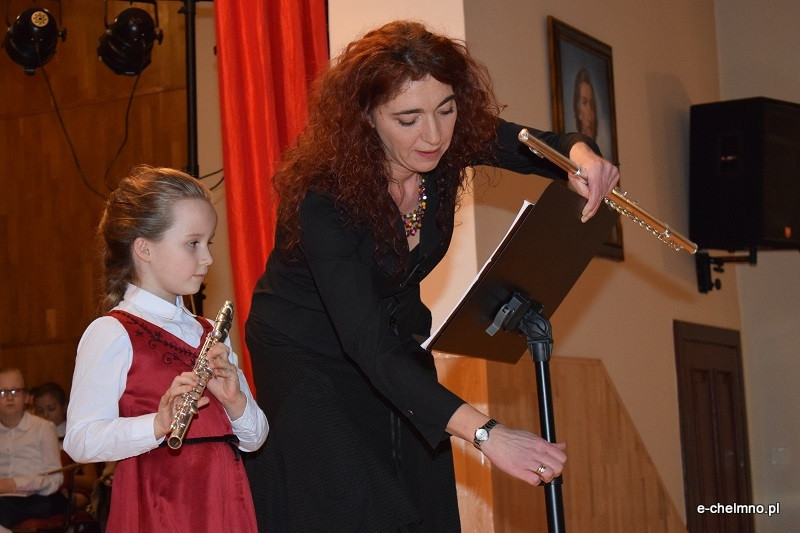 Koncert kolęd w wykonaniu uczniów klas fletu i klarnetu w Państwowej Szkole Muzycznej