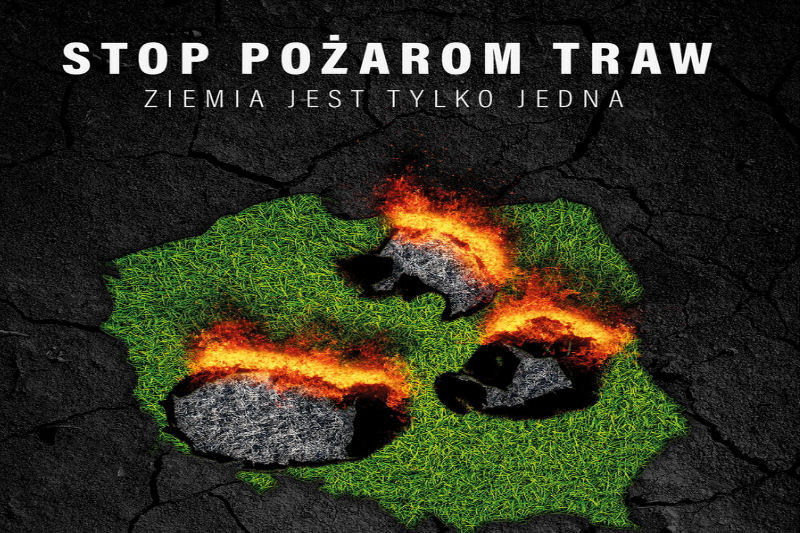 Stop wypalaniu traw - kampania społeczna powiat chełmiński