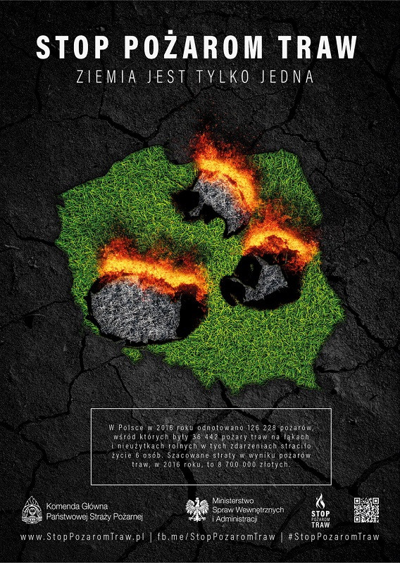 Stop wypalaniu traw - kampania społeczna powiat chełmiński