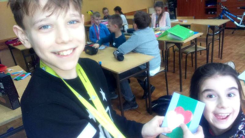 Romantyczne kartki walentynkowe czwartoklasistów