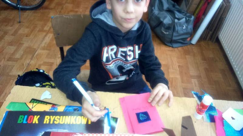 Romantyczne kartki walentynkowe czwartoklasistów