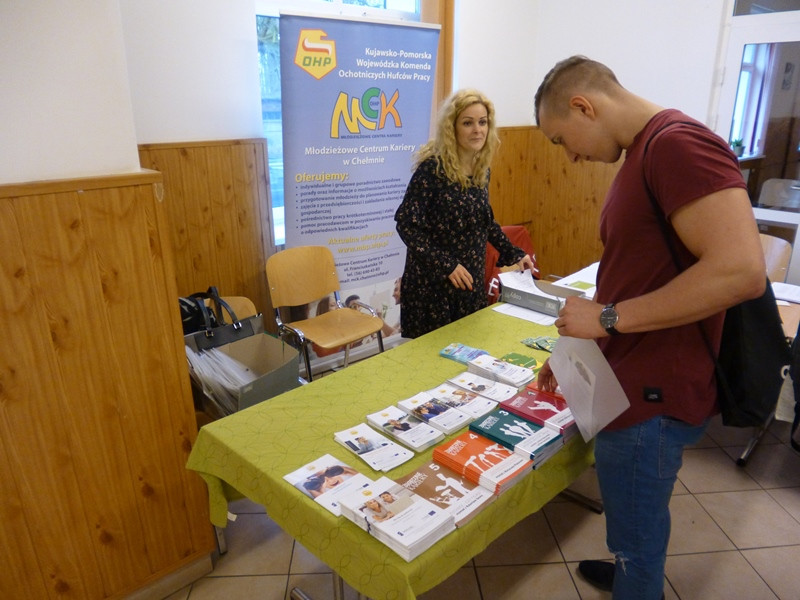 MCK OHP gościnnie w szkole w Grubnie w ramach  kształcenia zawodowego