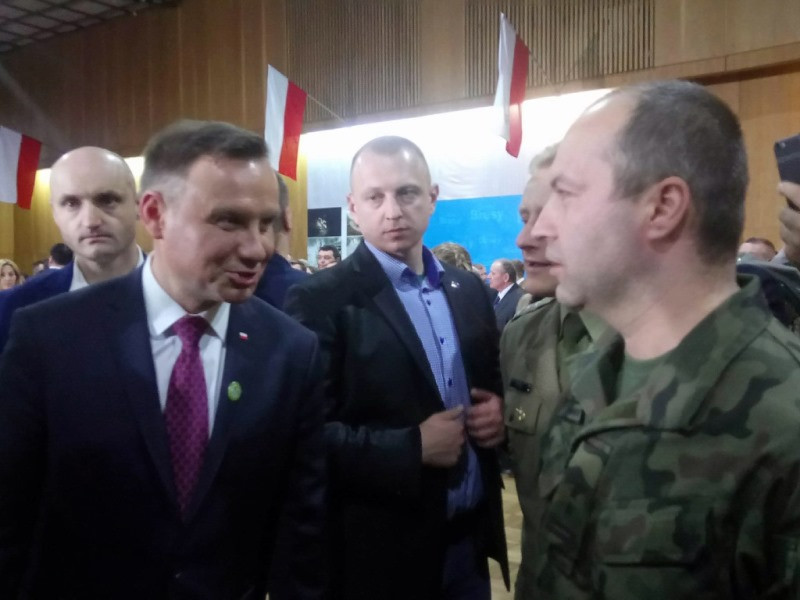 Żołnierze 3. Batalionu Drogowo-Mostowego na spotkaniu z Prezydentem Andrzejem Dudą
