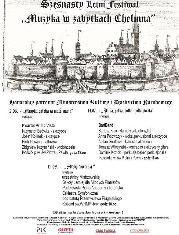 Harmonogram XVI Festiwalu 