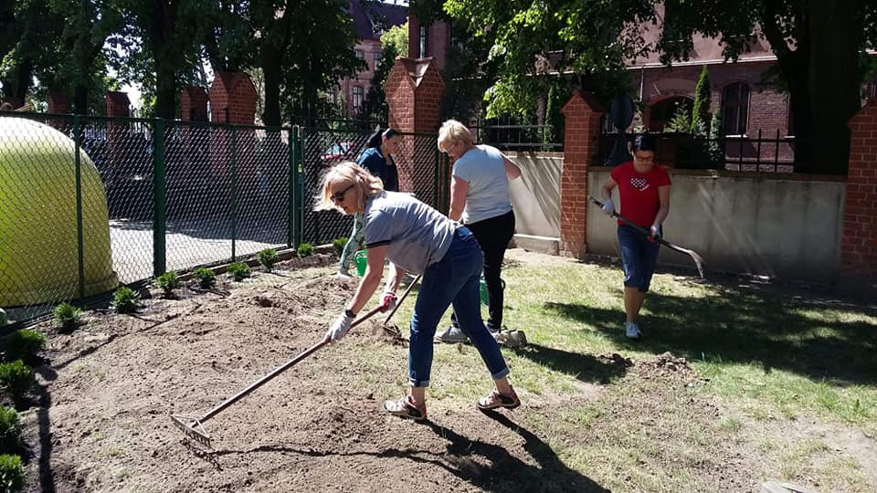 Sadzenie roślin w ramach akcji 