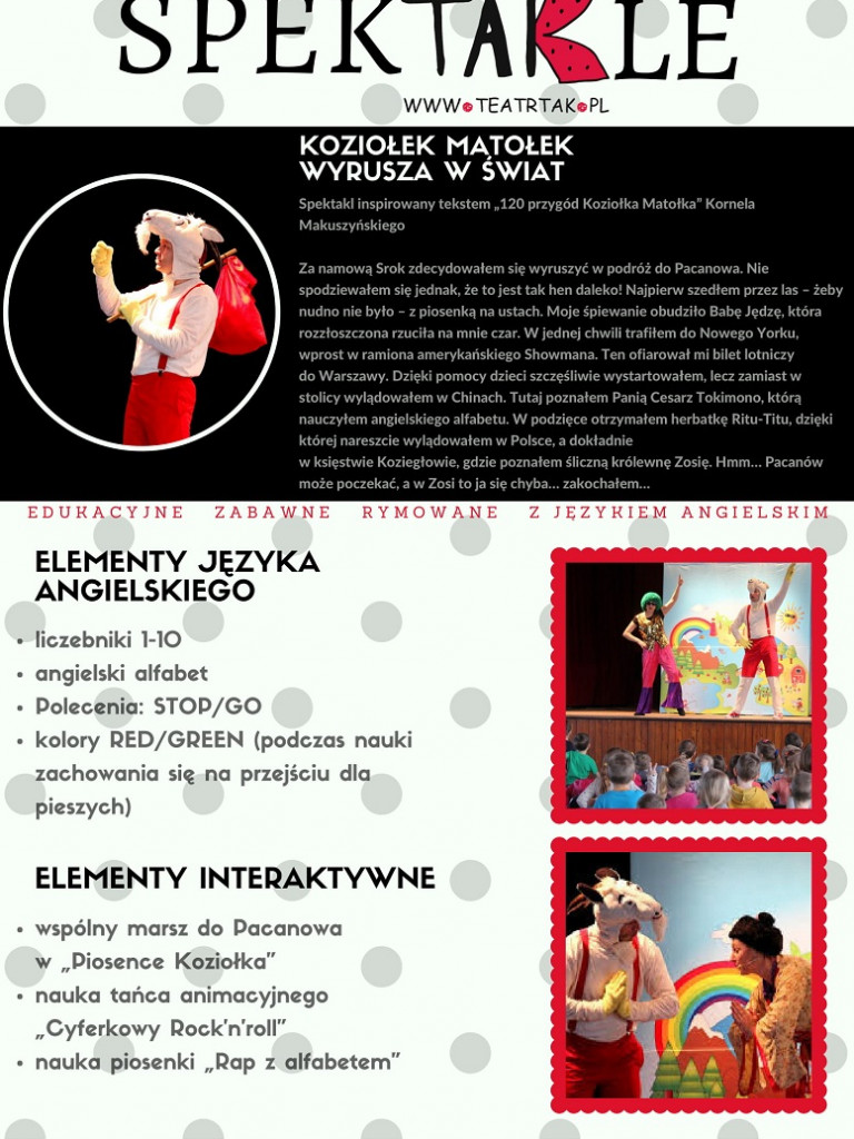 1 czerwca - Zapraszamy na spektakl 