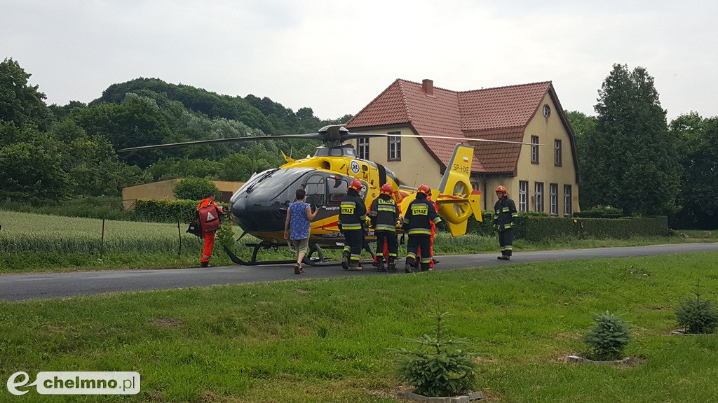 Dwie osoby zostały przygniecione przez przyczepę