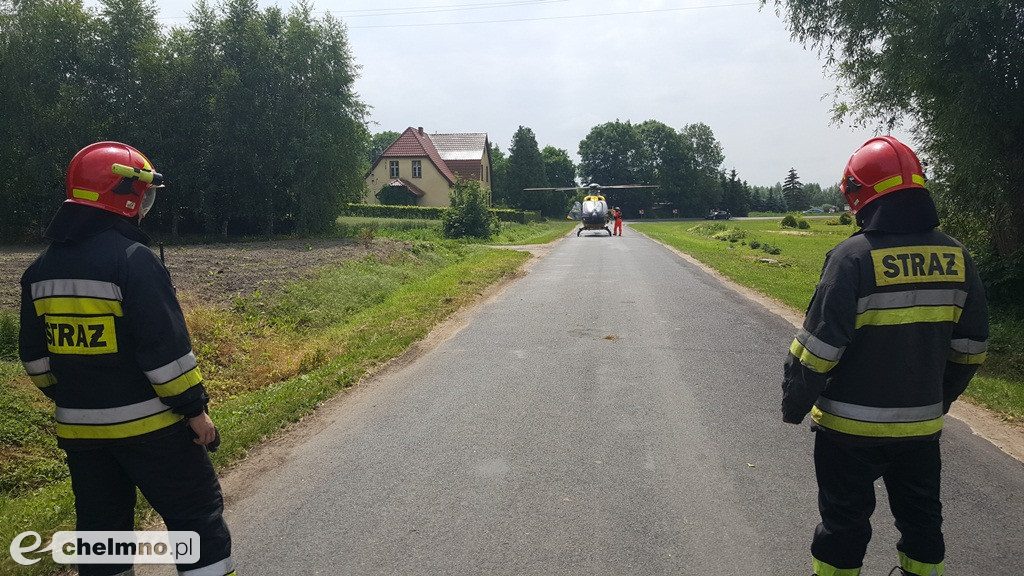 Dwie osoby zostały przygniecione przez przyczepę