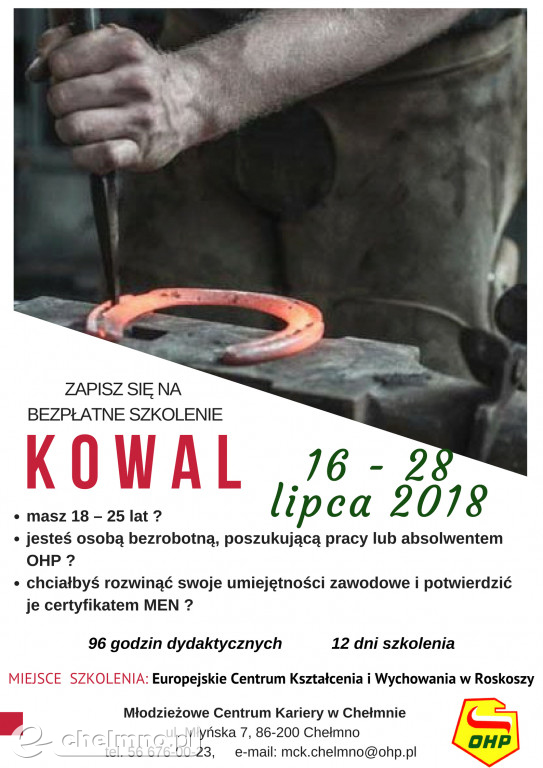 MCK OHP zaprasza na darmowe szkolenia