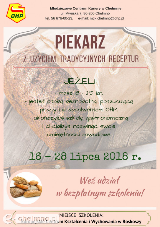 MCK OHP zaprasza na darmowe szkolenia