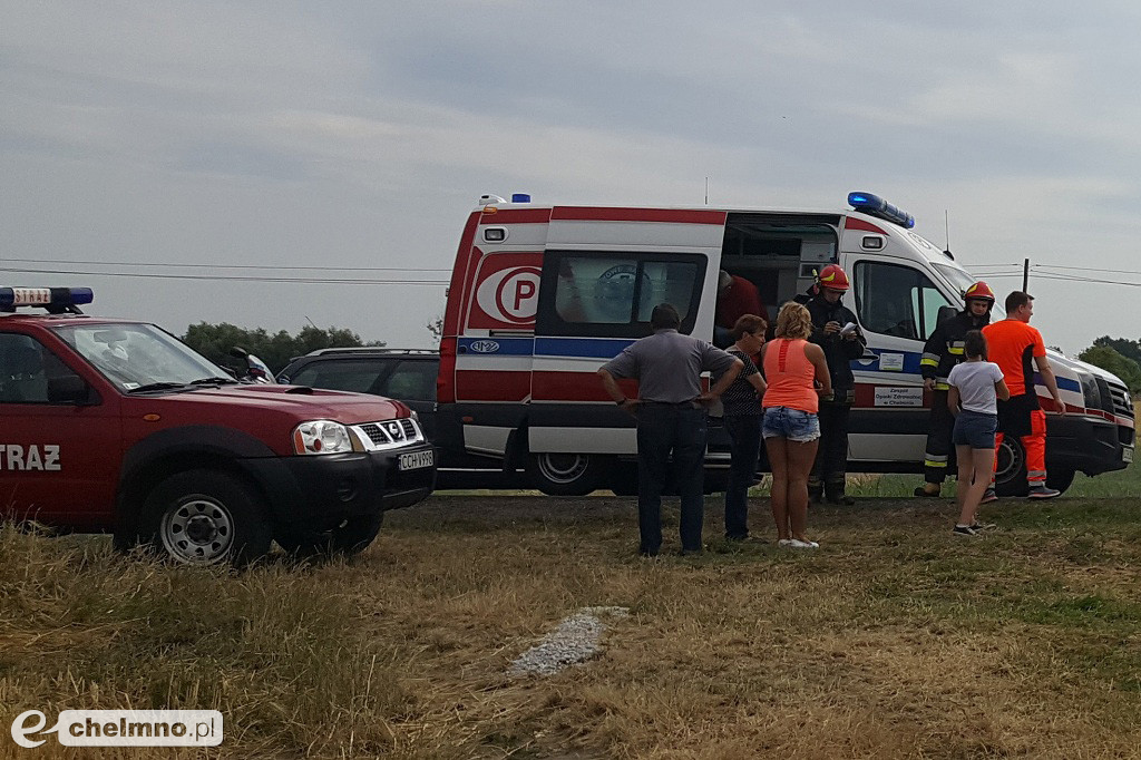 Opel meriva dachował na drodze nr 91. Zobacz zdjęcia