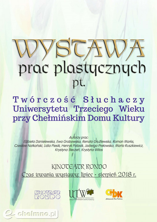 Prace plastyczne słuchaczy UTW na wystawie w Rondzie