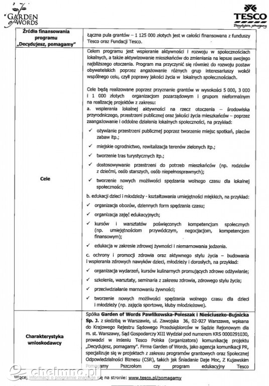 Zbliża się V edycja programu: Decydujesz, pomagamy