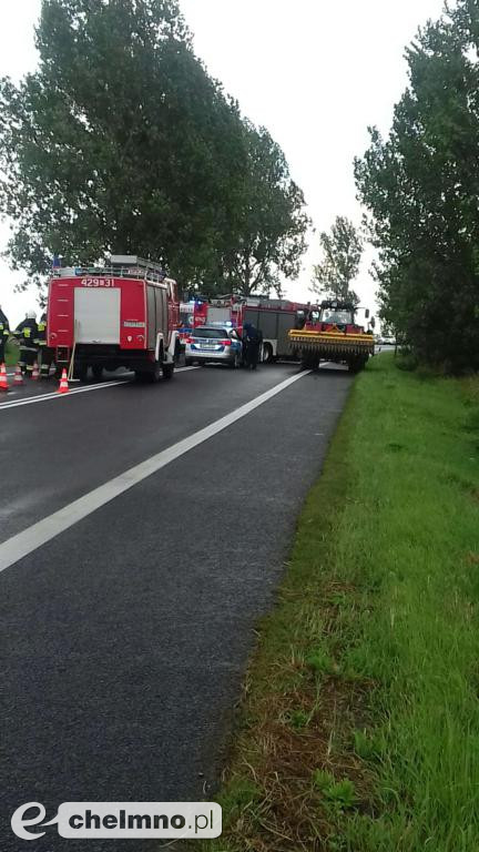 Wypadek 3 aut na drodze krajowej nr 91 w Stolnie