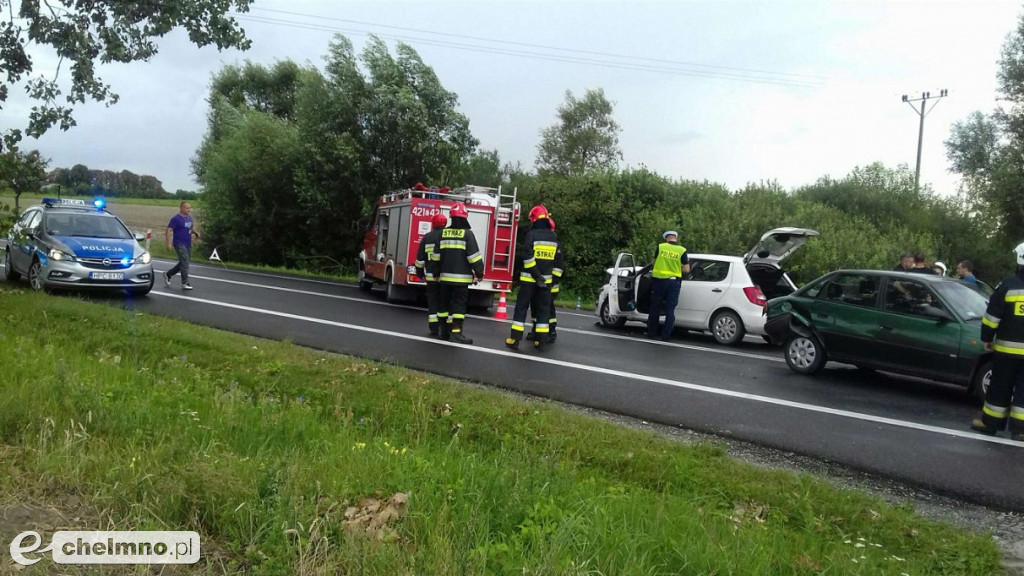 Wypadek 3 aut na drodze krajowej nr 91 w Stolnie