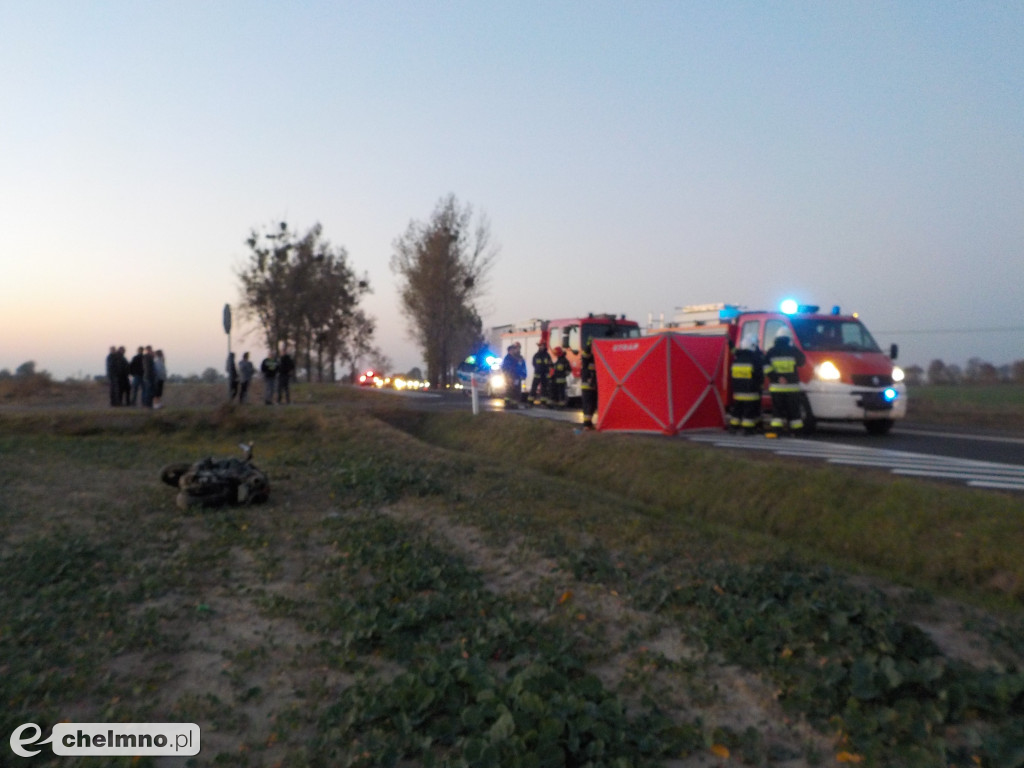 Śmiertelny wypadek 46-letniego motocyklisty