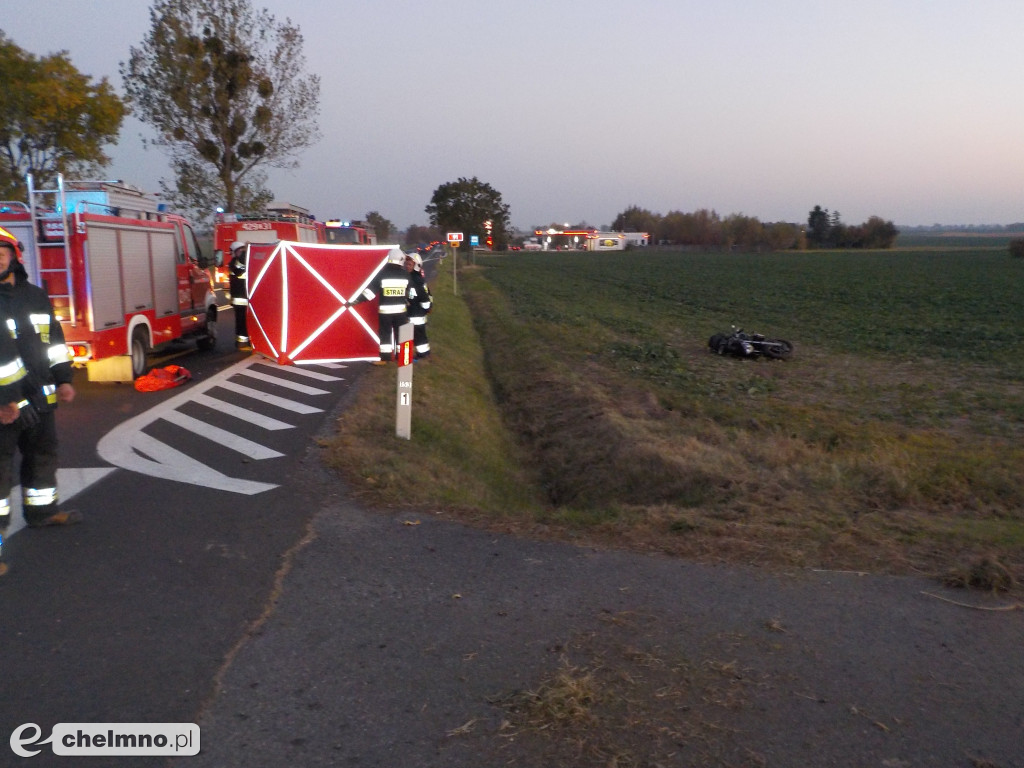 Śmiertelny wypadek 46-letniego motocyklisty
