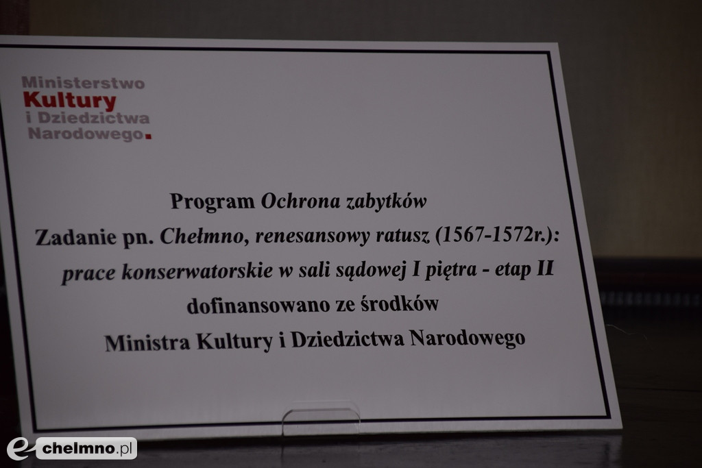 Otwarcie Sali Sądowej po dokonanych pracach konserwatorskich.