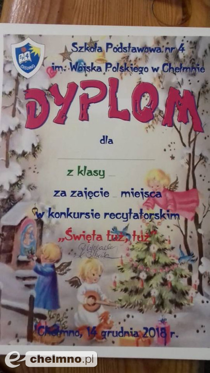 Pięknie recytowali wiersze świąteczne.