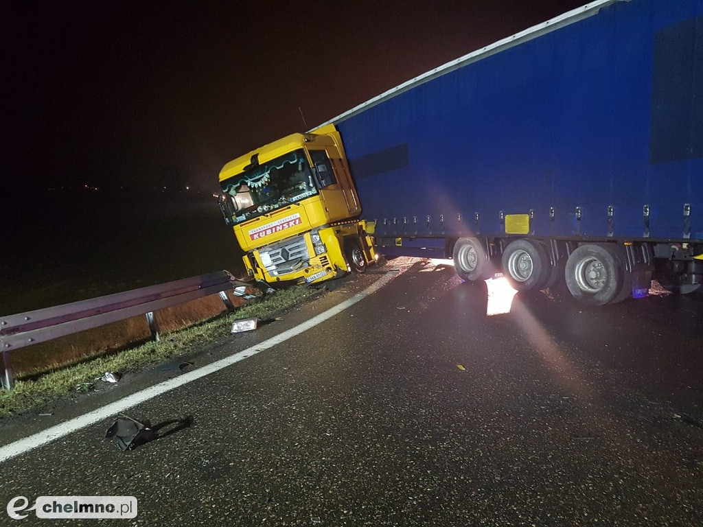 Wypadek na skrzyżowaniu przy wyjeździe z Chełmna.