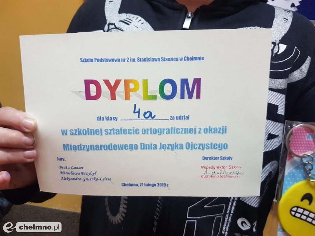 Szkolny turniej sztafety ortograficznej w Dwójce