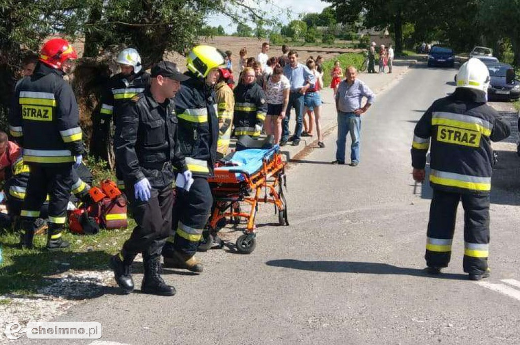 Dwie ciężarówki i bus zderzyły się w okolicach Chełmna