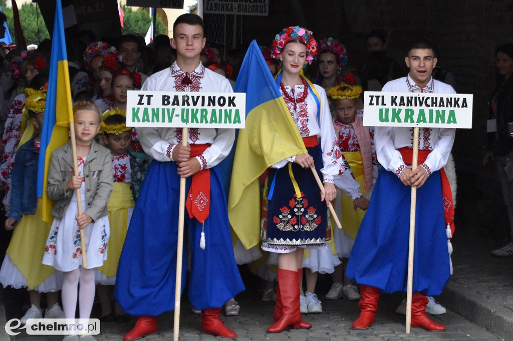 Barwny korowód i powitanie uczestników Jarmarku Jaszczurczego