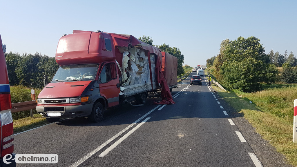 Wypadek w Wabczu, dwie osoby ranne