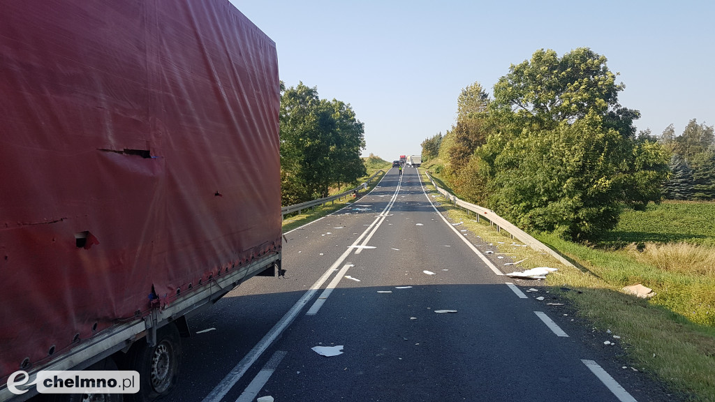 Wypadek w Wabczu, dwie osoby ranne