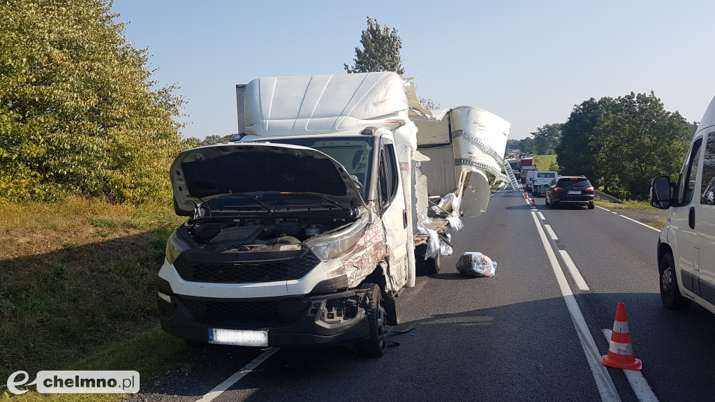 Wypadek w Wabczu, dwie osoby ranne