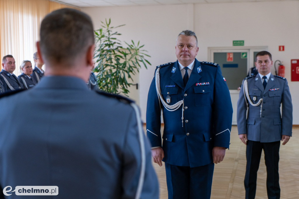 Marek Zacharek z KPP Chełmno awansowany do stopnia nadkomisarza