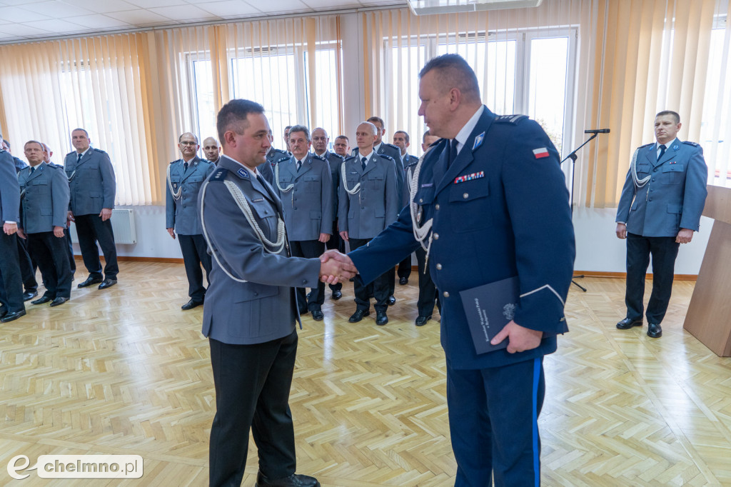Marek Zacharek z KPP Chełmno awansowany do stopnia nadkomisarza