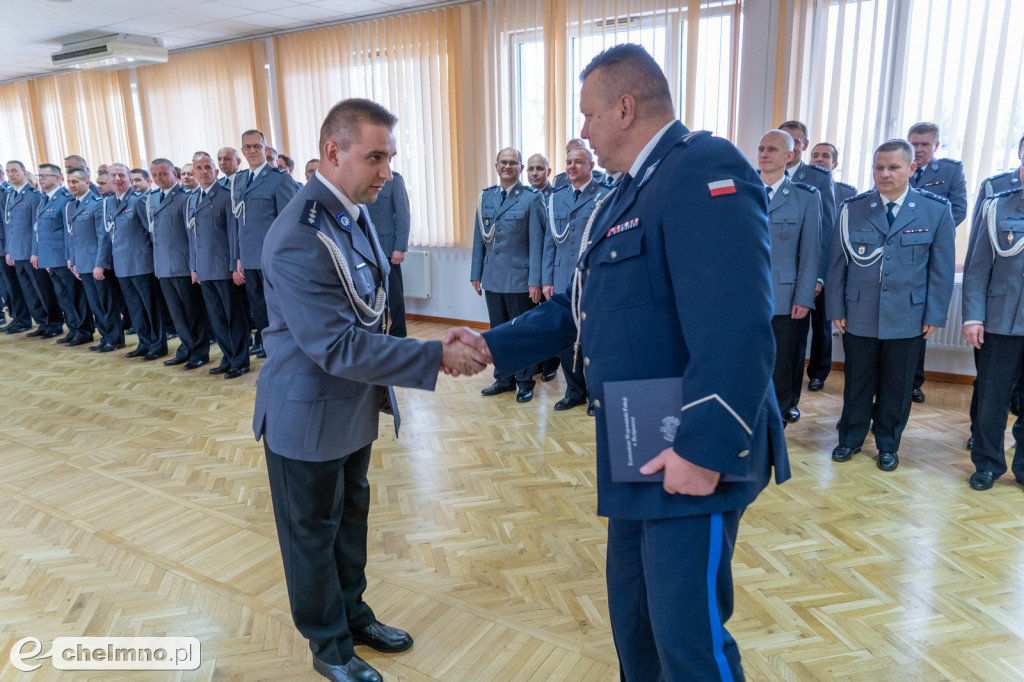 Marek Zacharek z KPP Chełmno awansowany do stopnia nadkomisarza
