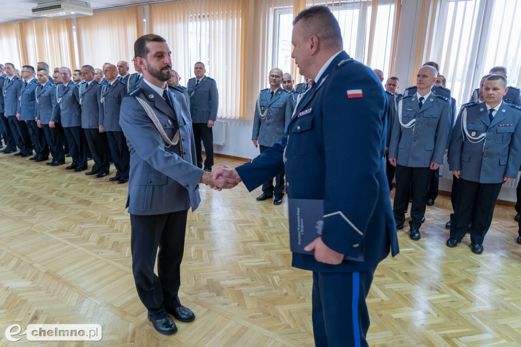 Marek Zacharek z KPP Chełmno awansowany do stopnia nadkomisarza