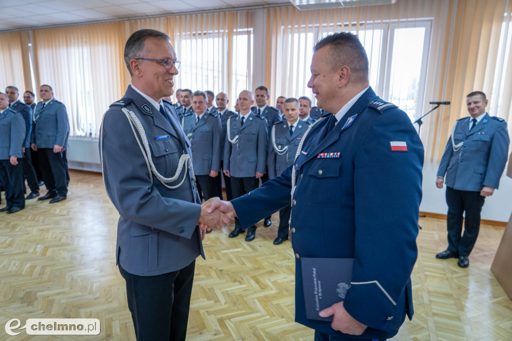 Marek Zacharek z KPP Chełmno awansowany do stopnia nadkomisarza