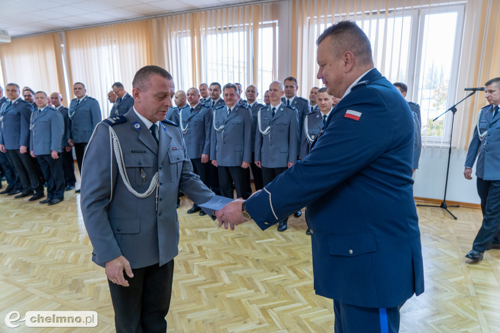 Marek Zacharek z KPP Chełmno awansowany do stopnia nadkomisarza