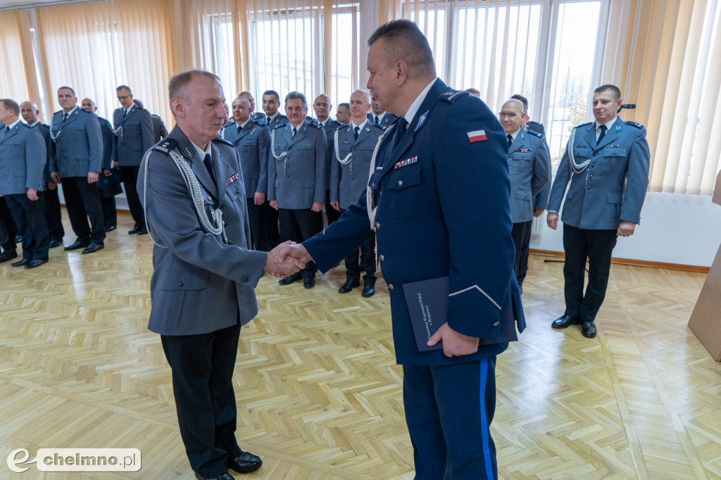 Marek Zacharek z KPP Chełmno awansowany do stopnia nadkomisarza