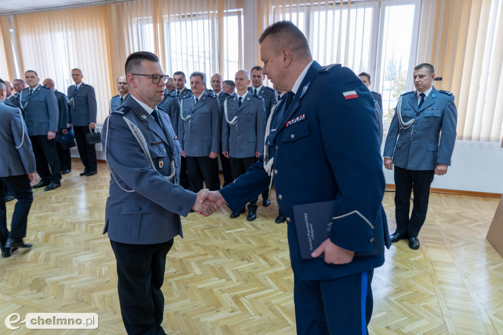 Marek Zacharek z KPP Chełmno awansowany do stopnia nadkomisarza