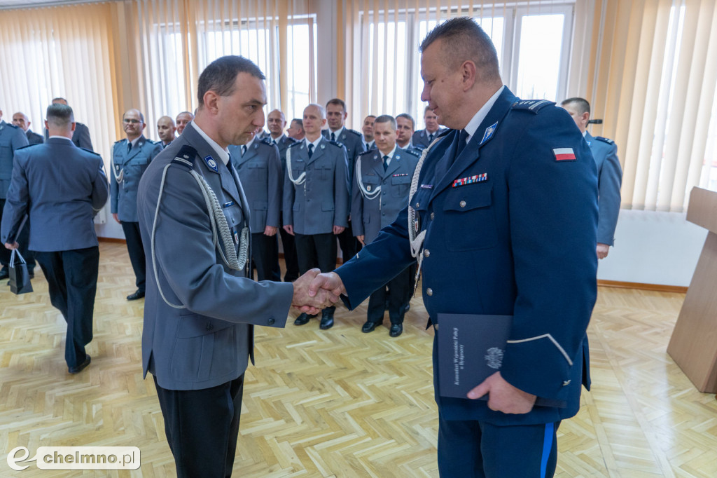 Marek Zacharek z KPP Chełmno awansowany do stopnia nadkomisarza