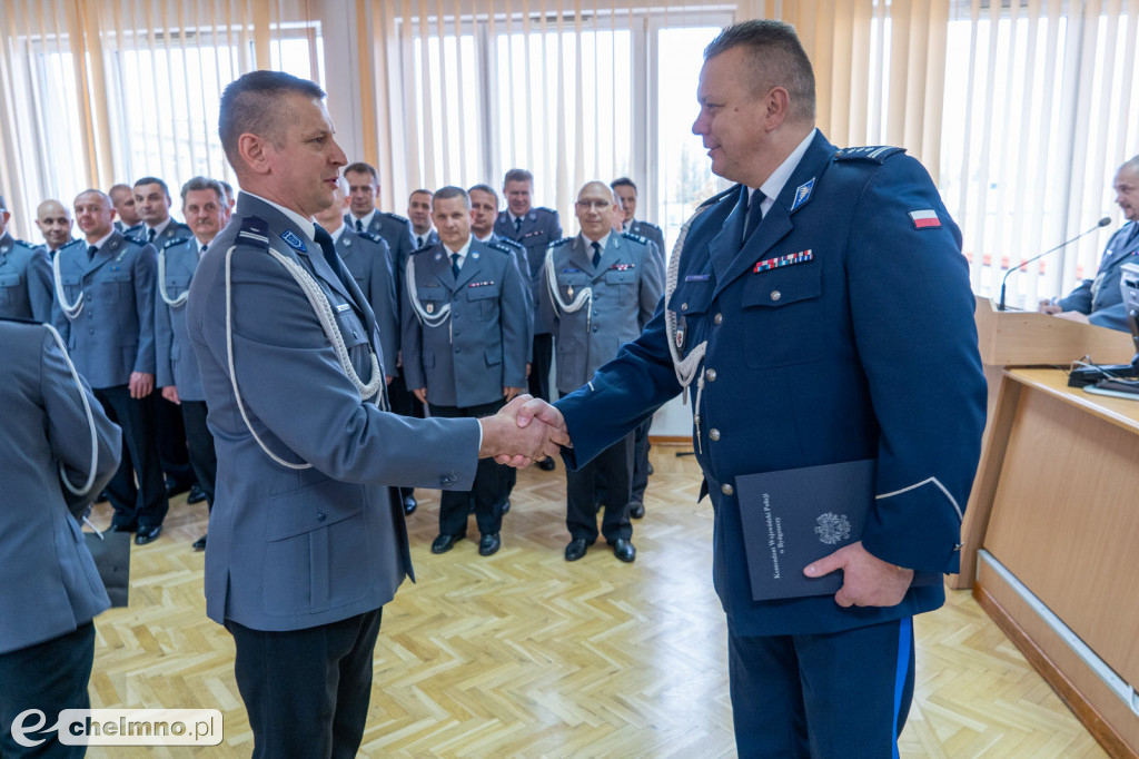Marek Zacharek z KPP Chełmno awansowany do stopnia nadkomisarza