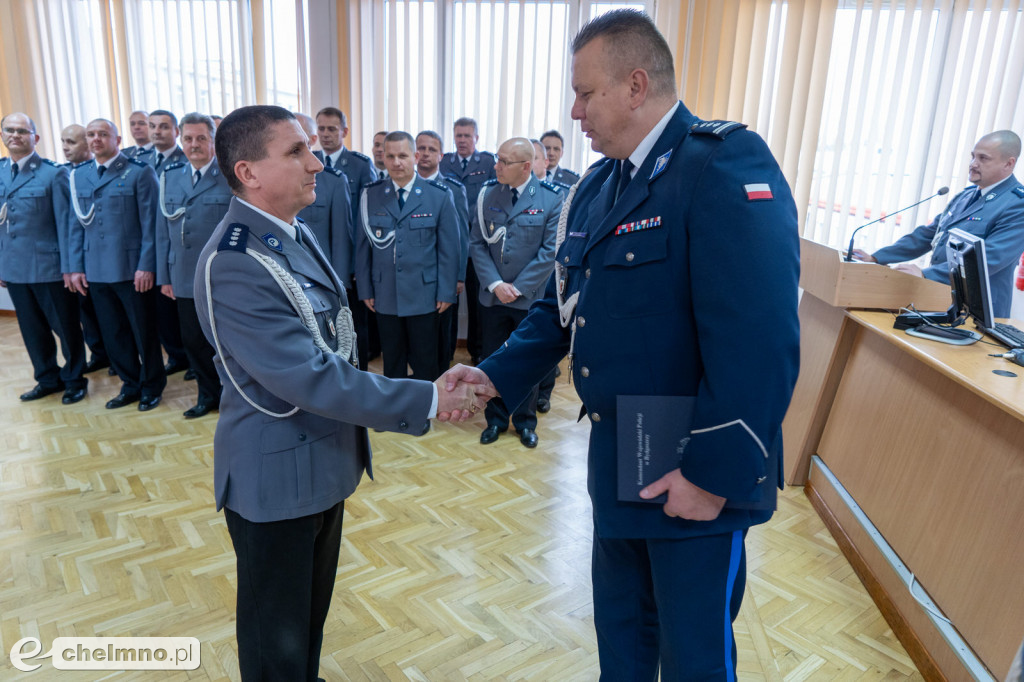 Marek Zacharek z KPP Chełmno awansowany do stopnia nadkomisarza