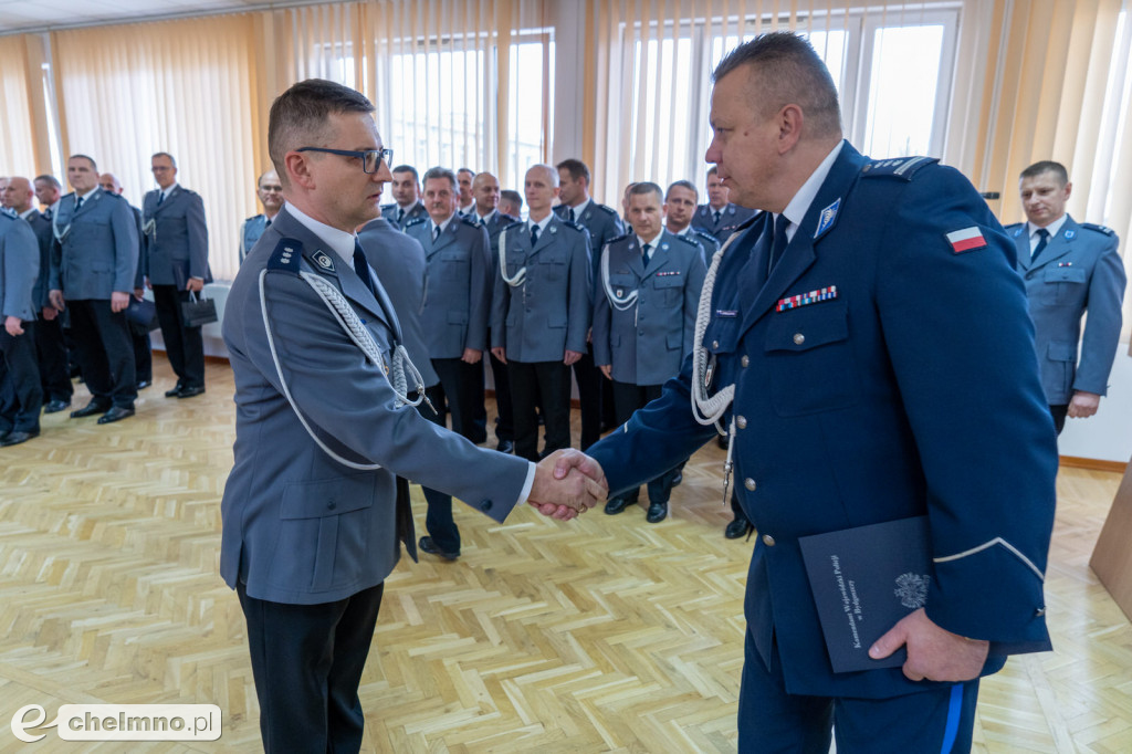 Marek Zacharek z KPP Chełmno awansowany do stopnia nadkomisarza