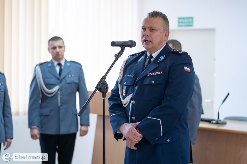 Marek Zacharek z KPP Chełmno awansowany do stopnia nadkomisarza