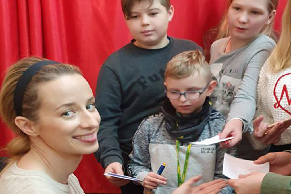 Spotkanie młodzieży z aktorką Urszulą Dębską